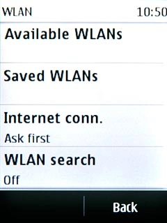 Press Available WLANs.