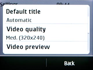 Press Back twice to return to the video recorder.