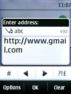 Key in http://www.gmail.com and press OK.