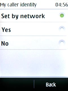 Press Set by network, Yes or No.