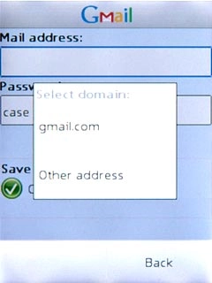 Press the required domain, if required.
