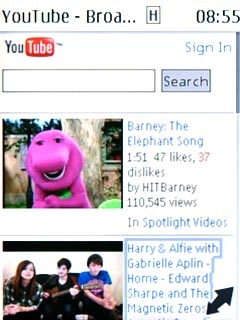 Go to a web page.Press the menu icon in the bottom right corner of the display.