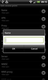 Key in Vodafone MMS and press OK.