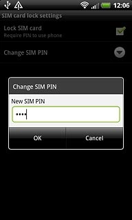 Key in a new four-digit PIN and press OK.