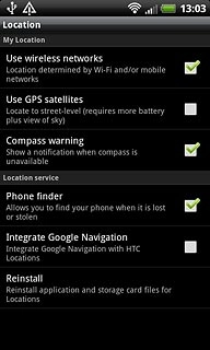 Press Use GPS satellites to turn the function on or off.