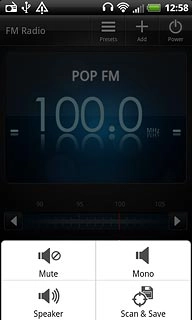 Press Speaker or Headset (depending on the current setting).