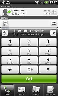 Press and hold 1 to call voicemail.