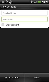 Press Password and key in the password for your email account at your email provider.