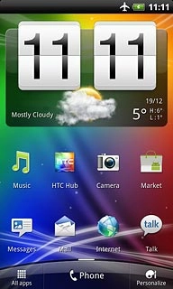 The flight mode icon shows that flight mode is turned on.Further information:Turn flight mode on or off