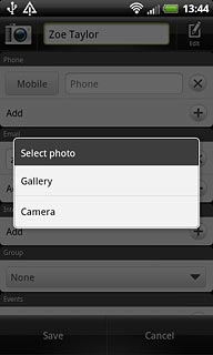 To use a saved picture:Press Gallery.