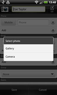 To take a new picture:Press Camera.