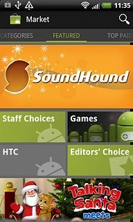To search by application name:Press the search icon.