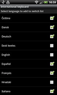 Press the required language to select the language.