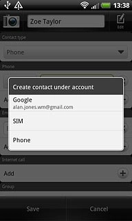 The steps below are based on the Phone phone book. If you select another phone book, there may be some differences in relation to the instructions.