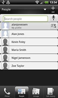 Press the required contact.