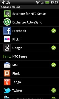 Press the required social network or the required email account.