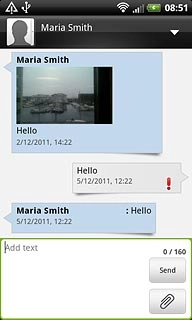Press the required text message.