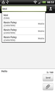 Press the required contact.
