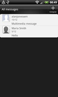 Press the required sender.