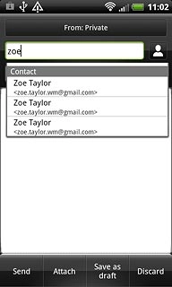 Press the required contact.