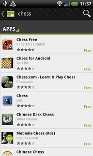 Press the required application.