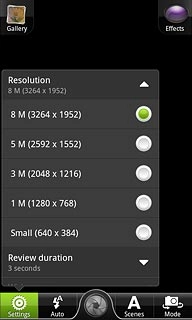 Press the required resolution.
