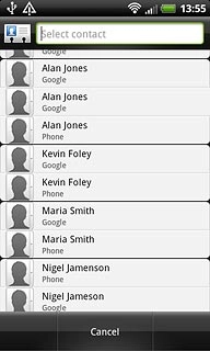 Press the required contacts.