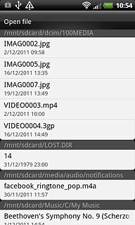 Press the required file.