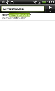 Key in the address of the required web page and press arrow right.