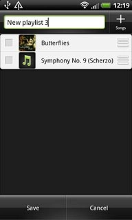 Press Save when you've ticked the required audio files.