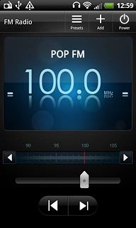 Press the power icon.