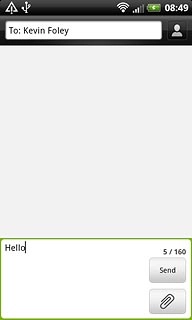 Press Send when you've written your text message.