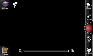 Press the record icon to start the video recorder.