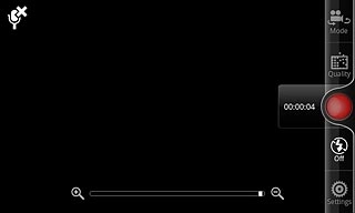 Press the record icon to stop the video recorder.The video clip is automatically saved.