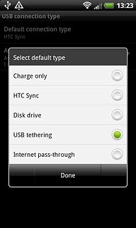 Press USB tethering.