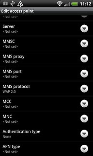 Press Authentication type.