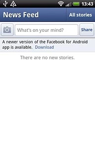 Press What's on your mind? and key in the required status update.