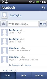 Press Write something... and key in the required text.