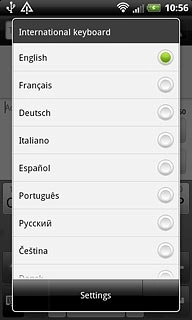 If the required language isn't on the list:Press Settings.