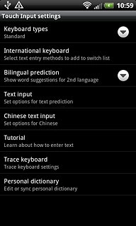 Press International keyboard.