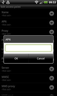 Key in live.vodafone.com and press OK.