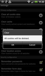 Press OK to confirm.