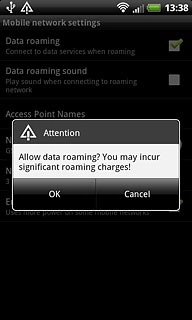 Press OK, if required.