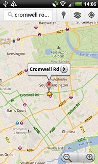 Press the information field above the destination.