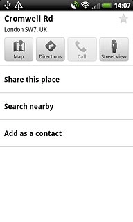 Press the directions icon.