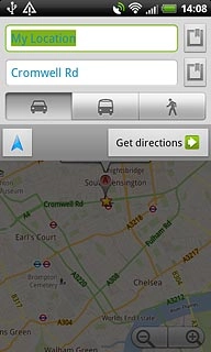 Press Get directions.Follow the instructions on the display to go to the selected destination.