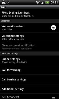 Press Call barring settings.