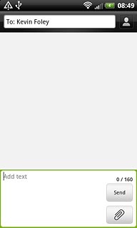 Press Add text.Write the text for your text message.