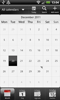 Press one of the following views (depending on the current view):Month