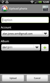 Key in text for the picture.Press Upload.